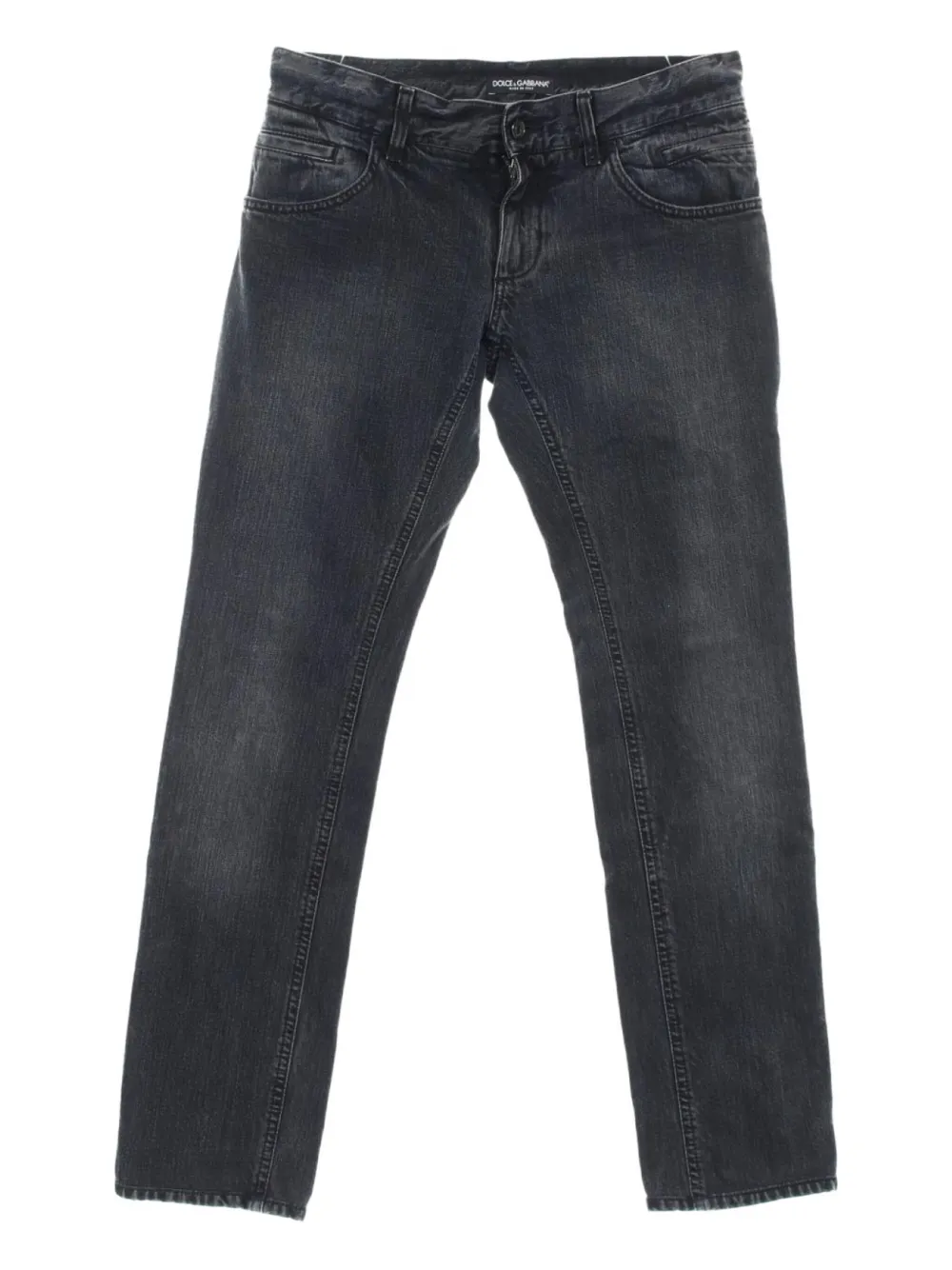 Dolce & Gabbana Pre-Owned 2010 logo-patch jeans - ブラック Dolce & Gabbana Pre-Owned 2010 logo-patch jeans - ブラック