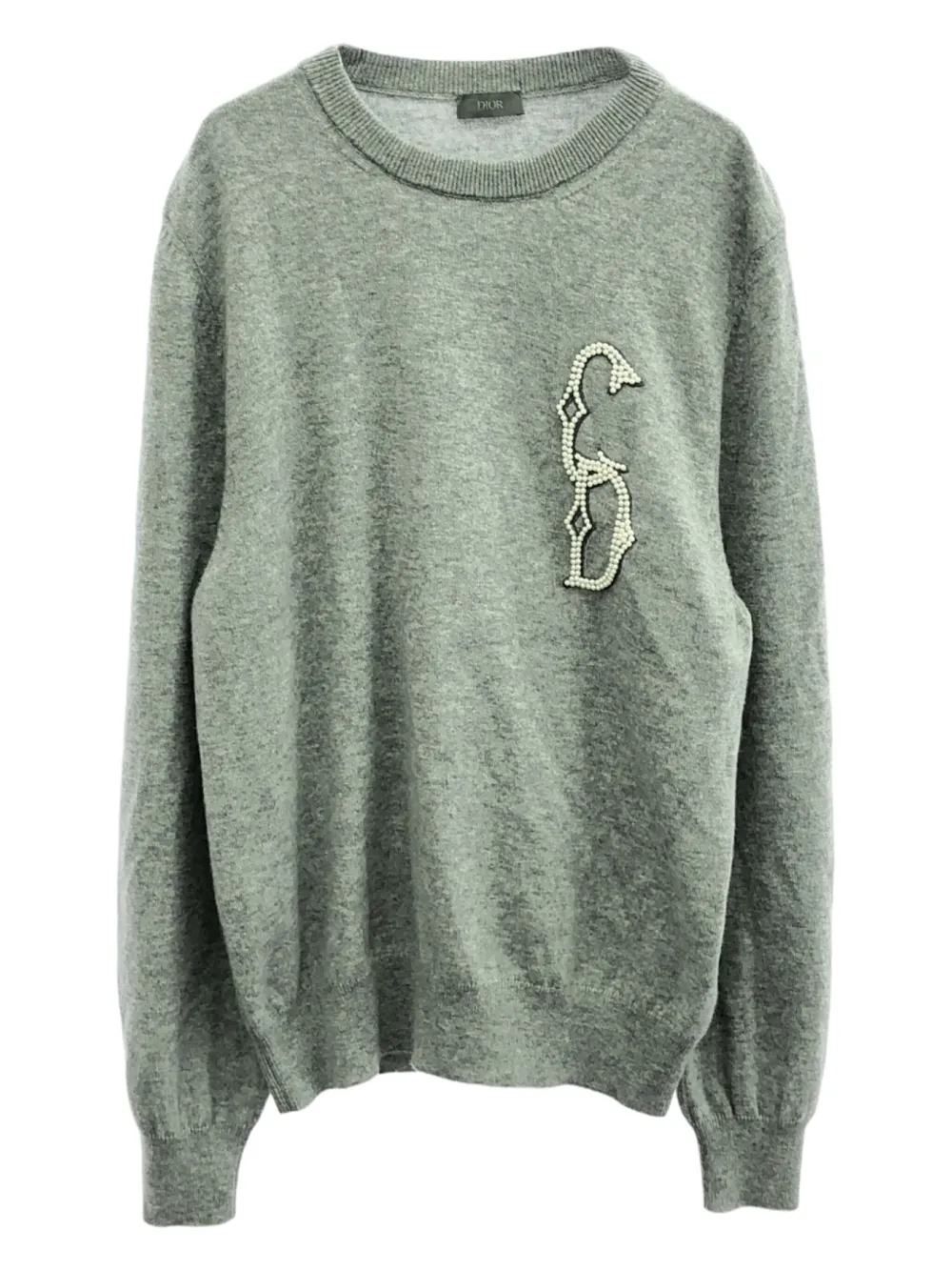 Christian Dior Pre-Owned 2010s CD-logo cashmere sweater | Green | Image 1