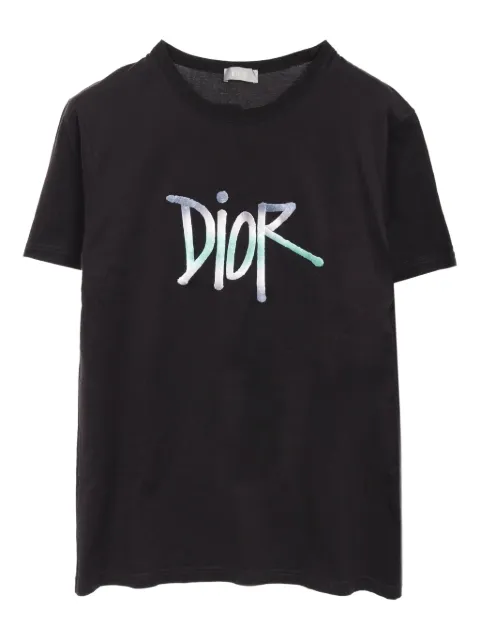 Christian Dior Pre-Owned camiseta con logo bordado de Christian Dior x Shawn Stussy 2010