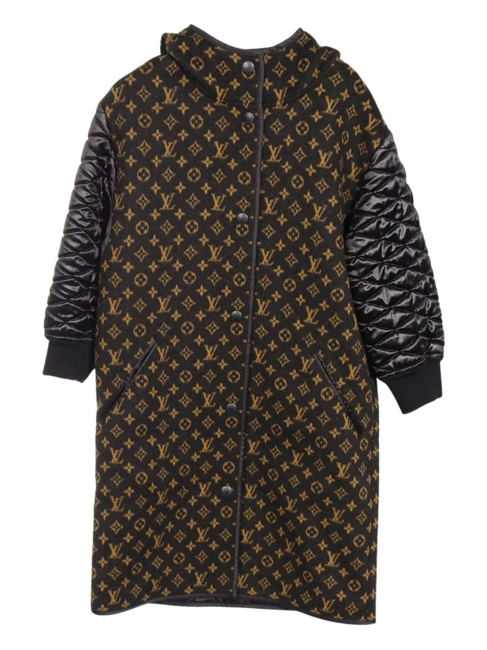 2010s Monogram-pattern wool coat