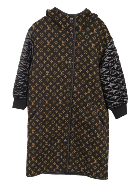 Louis Vuitton Pre-Owned 2010s Monogram-pattern wool coat