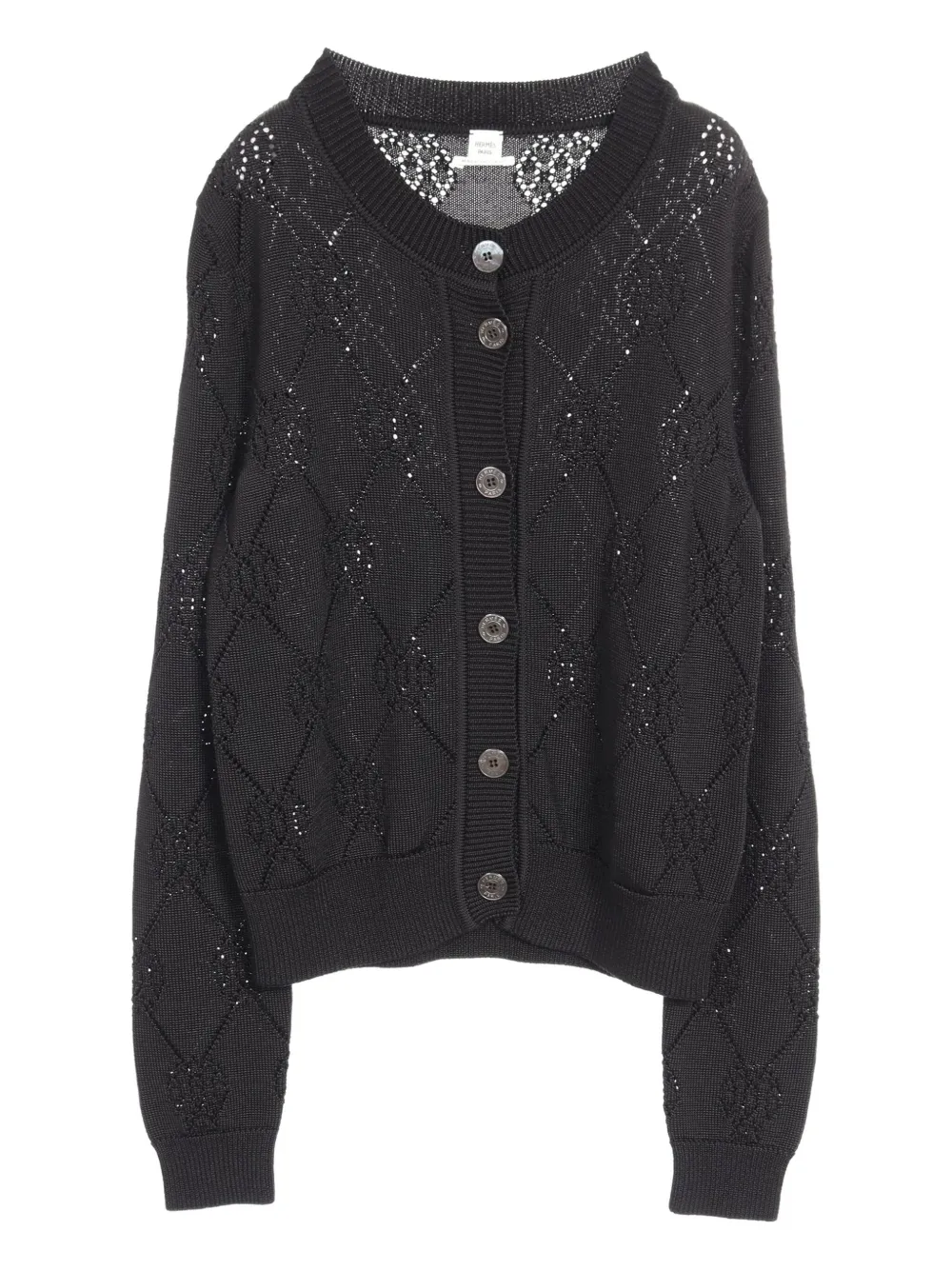 Pre-owned Hermes 2010s H Lift Pattern Sweater In Black