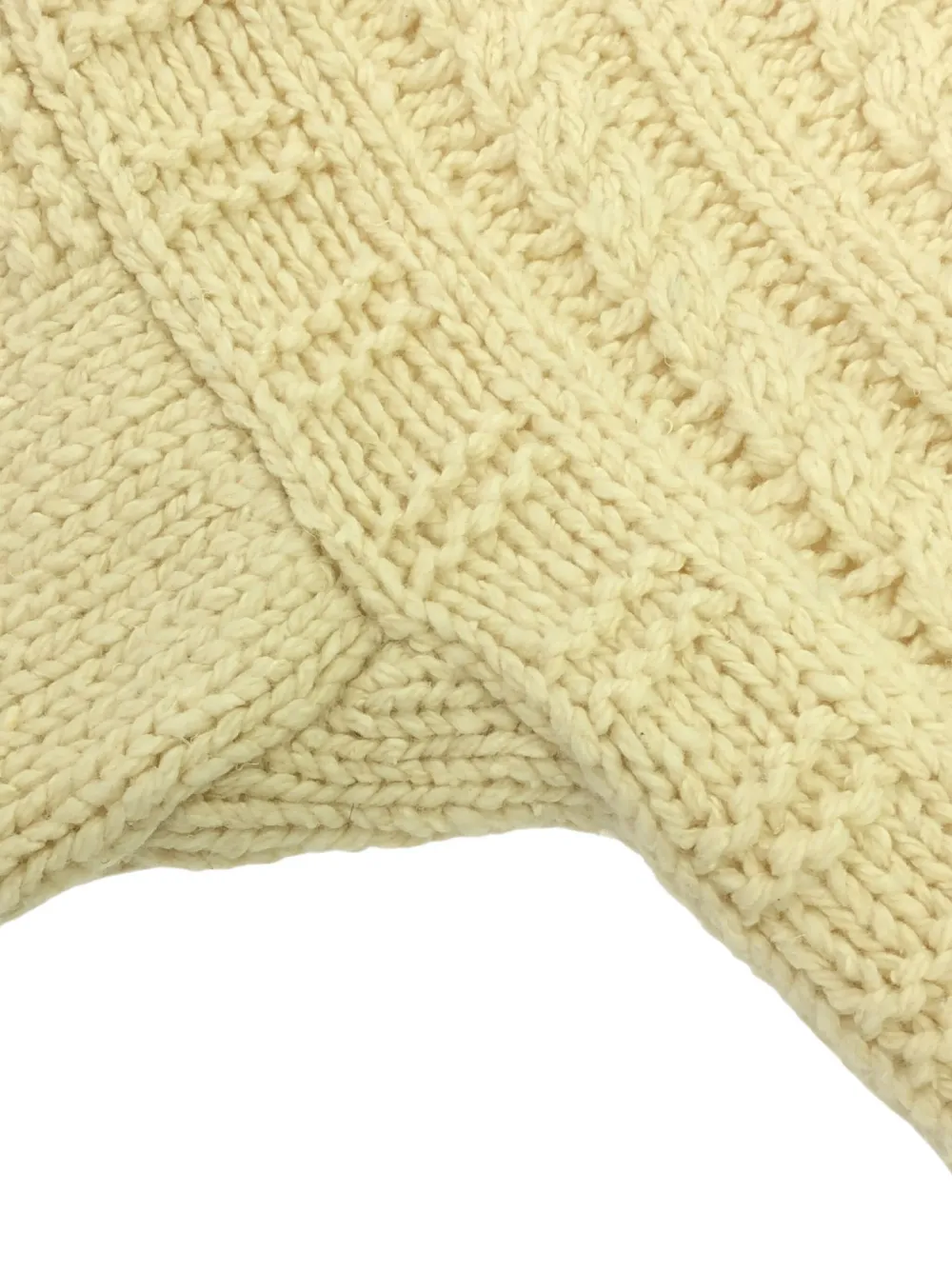 Pre-owned Jil Sander 2010s Cable-knit Wool Sweater In White