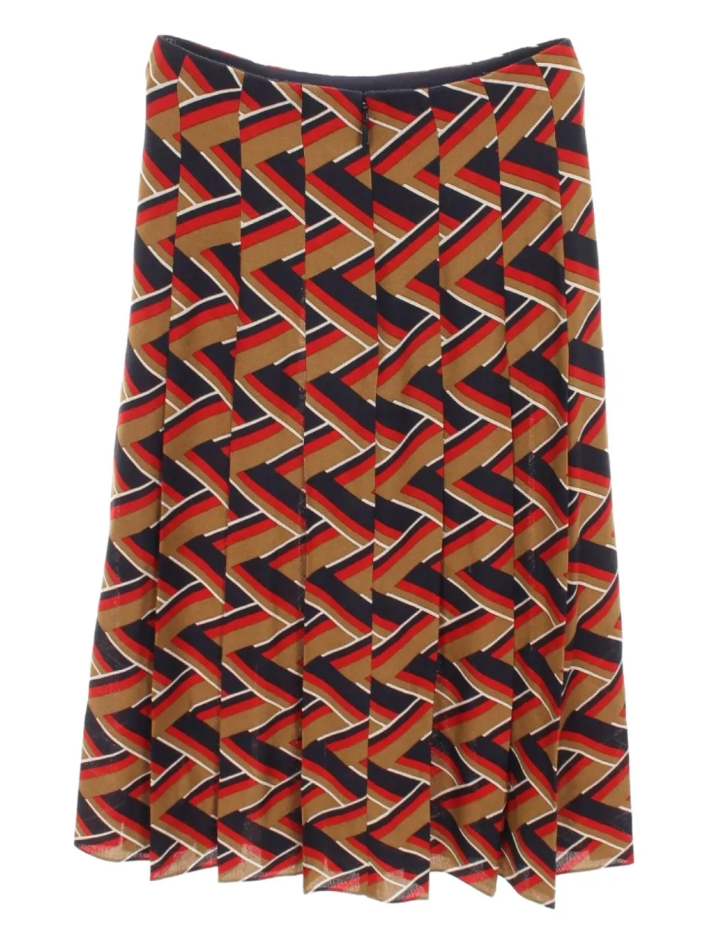2010s pleated patterned skirt