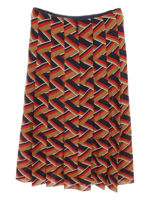 Gucci Pre-Owned 2010s pleated patterned skirt