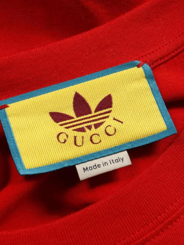 Gucci Pre-Owned x Adidas 2010s Cotton T-shirt | Red | FARFETCH