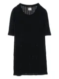 CHANEL Pre-Owned 1986-1988 Coco Mark cotton dress - Black