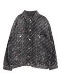 Balenciaga Pre-Owned 2010s logo-patterned denim jacket - Black