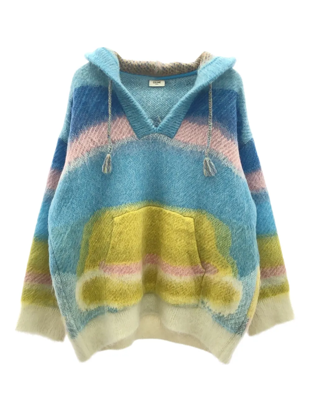 Céline Pre-Owned 2010s mohair-wool blend knitted top | Blue | Image 1