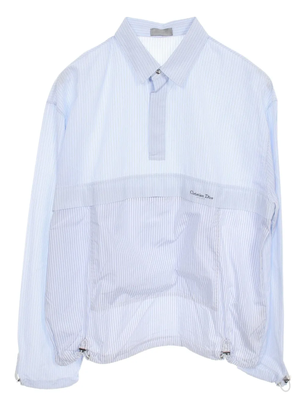 2010s striped logo-embroidered shirt