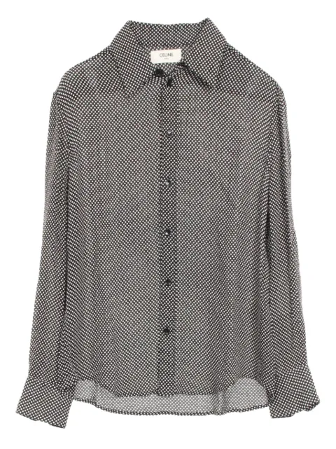 Celine Pre-Owned 2010s polka dot-print shirt