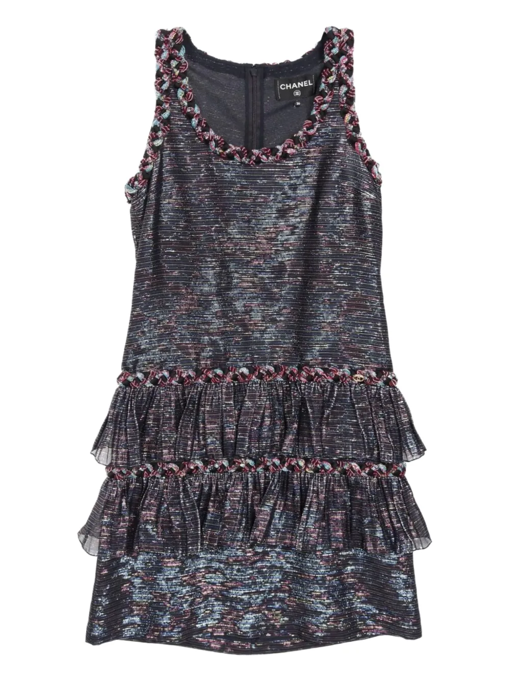 CHANEL Pre-Owned 1986-1988 sleeveless silk dress | Black | Image 1