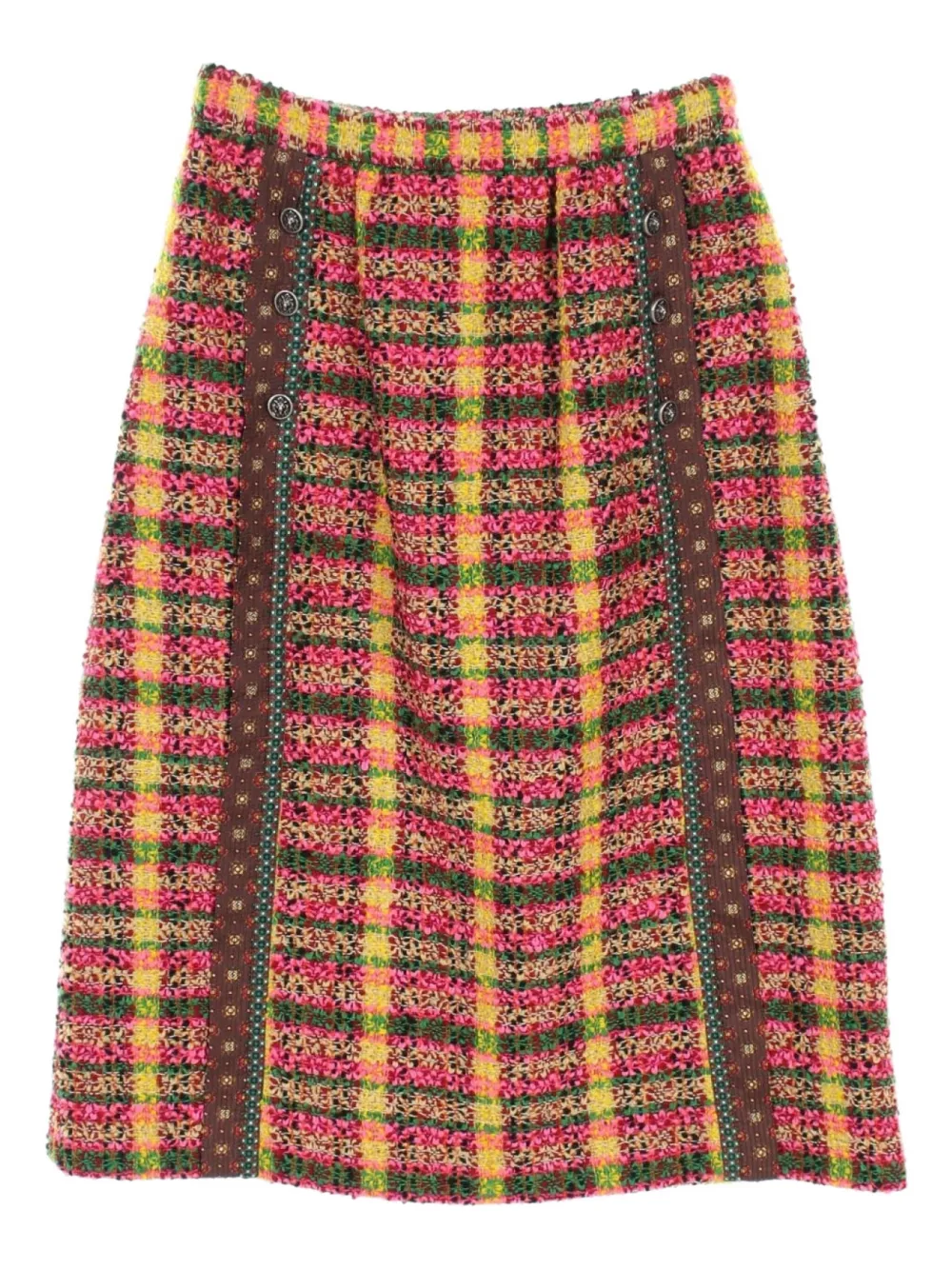 2010s tweed plaid skirt
