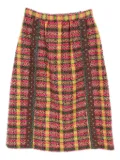 Gucci Pre-Owned 2010s tweed plaid skirt - Multicolour