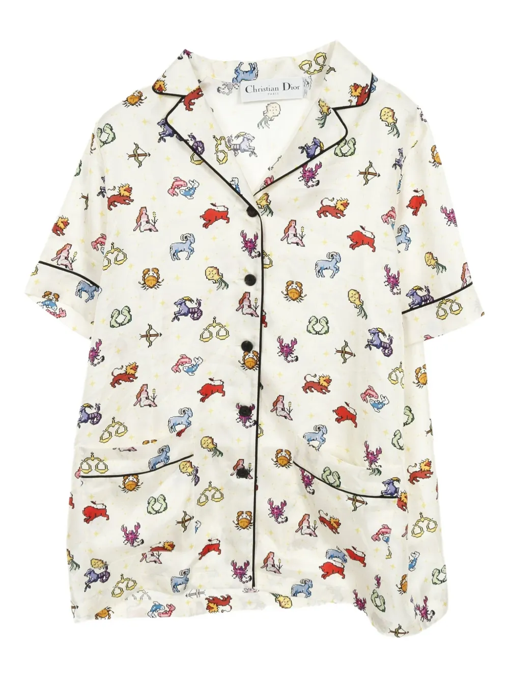 2010s Zodiac pixel-print shirt
