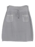 CHANEL Pre-Owned 1986-1988 Coco Mark knitted skirt - Grey