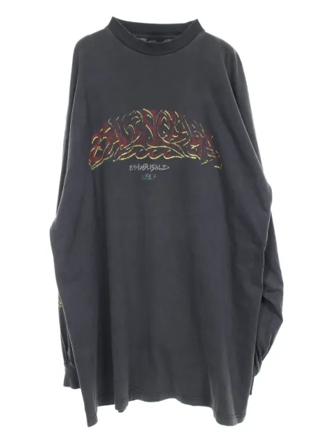 Balenciaga Pre-Owned تيشيرت بأكمام طويلة وطبعة جرافيك من عقد 2010