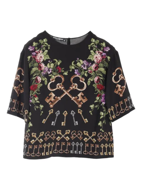 Dolce & Gabbana Pre-Owned 2010s floral-print silk blouse