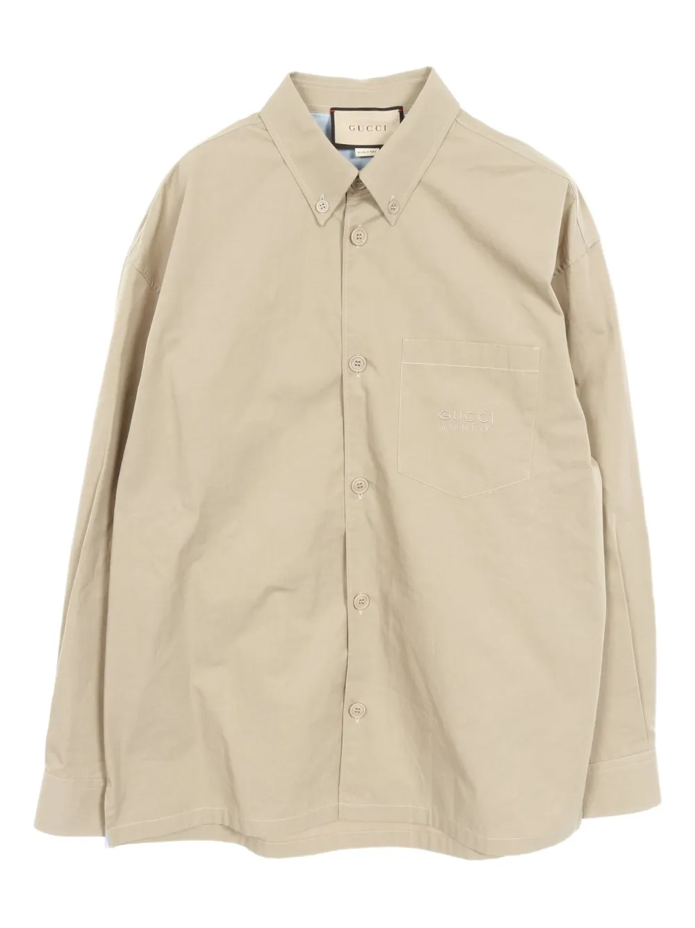 2010s embroidered button-down shirt