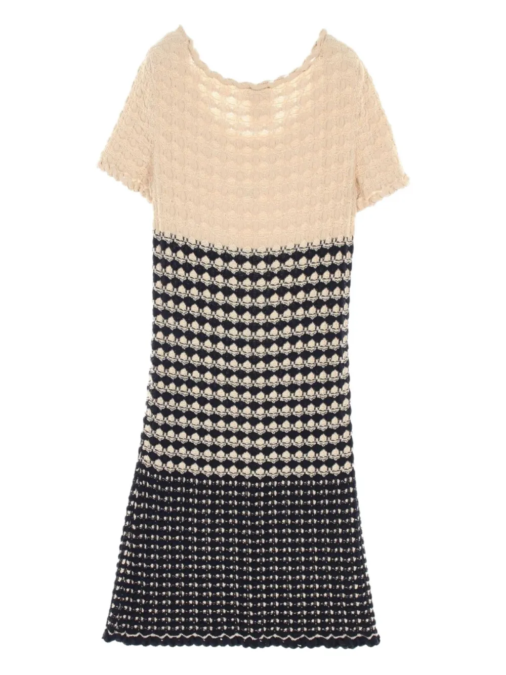 CHANEL Pre-Owned 1986-1988 gebreide mini-jurk - Zwart
