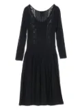 CHANEL Pre-Owned 1986-1988 Coco Mark knitted dress - Black