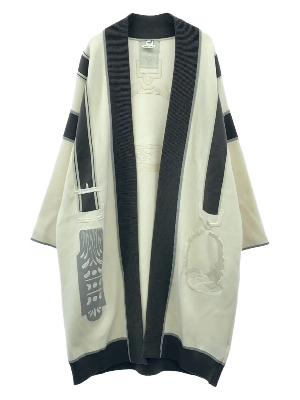 Hermès Pre-Owned 2010s エンブロイダリーカーディガン - ニュートラル Hermès Pre-Owned 2010s エンブロイダリーカーディガン - ニュートラル
