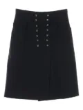 CHANEL Pre-Owned 1986-1988 Coco-mark buttoned wrap skirt - Black