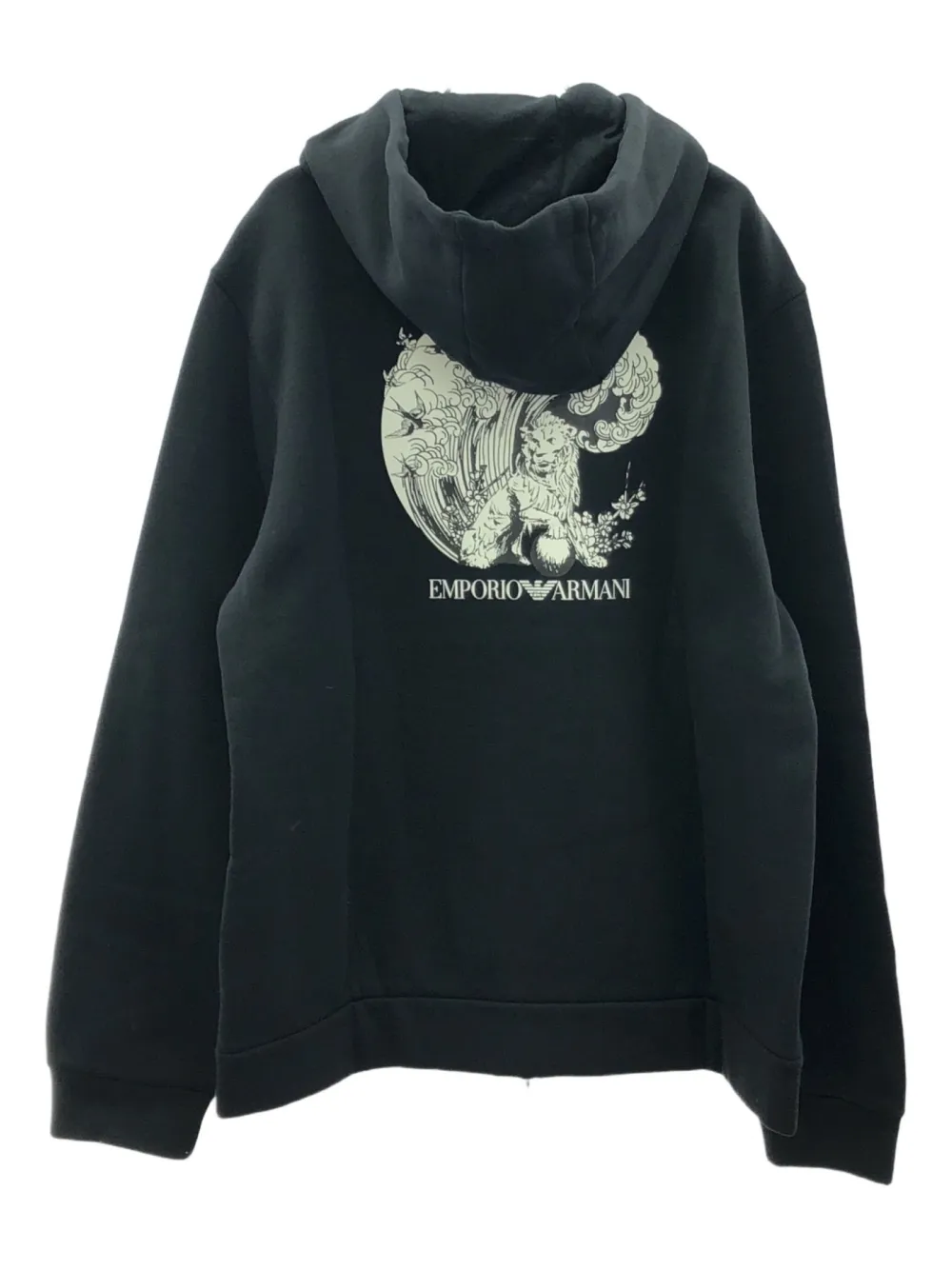 Emporio Armani Pre-Owned 2010s Parker cotton zip-up jacket | Black | Image 1