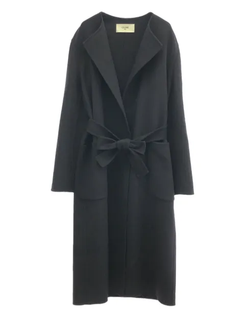 Celine Pre-Owned 2010s cashmere belted coat