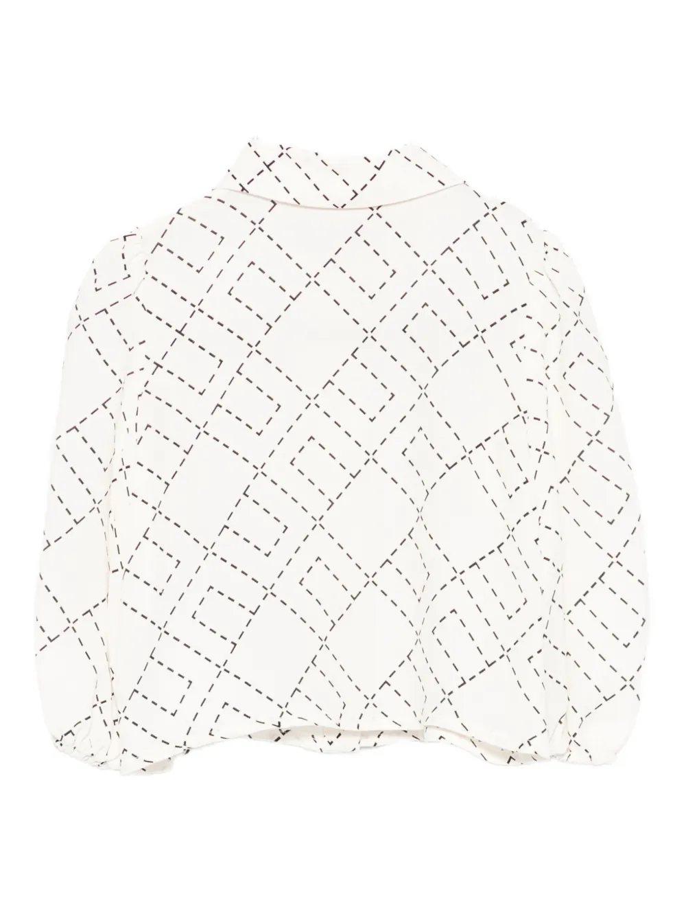 Elisabetta Franchi La Mia Bambina monogram-print blouse Beige