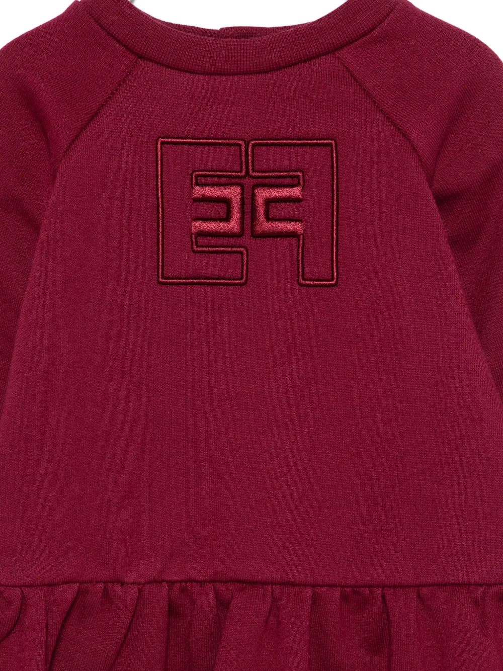 Elisabetta Franchi La Mia Bambina logo-embroidered dress Rood