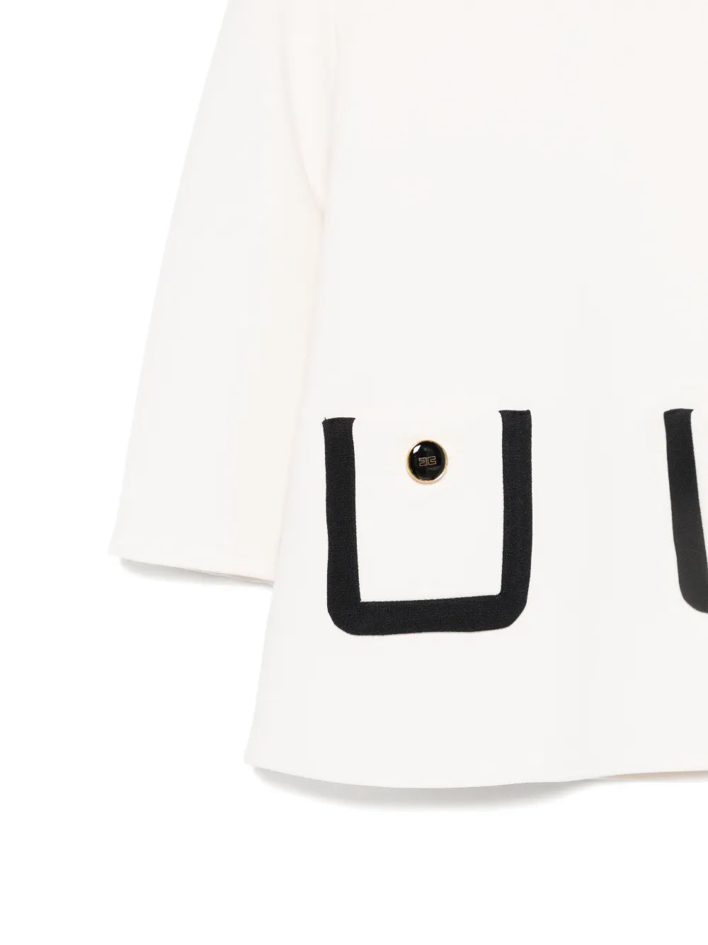 Elisabetta Franchi La Mia Bambina peter pan-collar pocket dress Beige