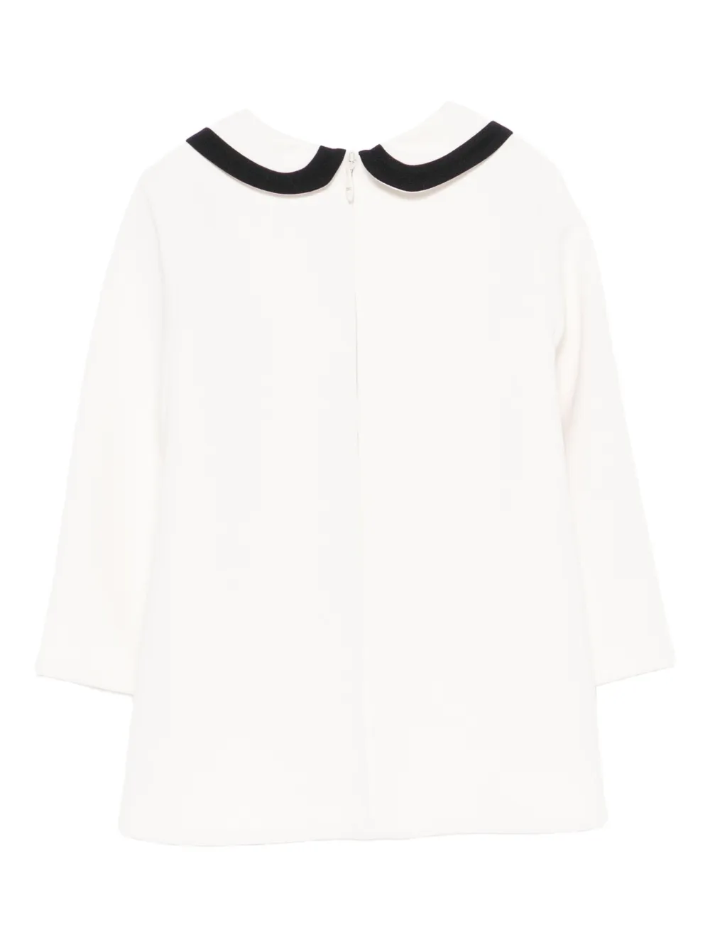 Elisabetta Franchi La Mia Bambina peter pan-collar pocket dress Beige