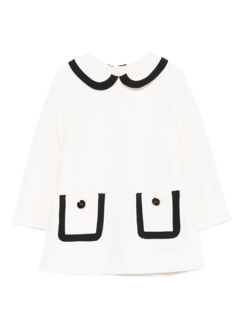 Elisabetta Franchi La Mia Bambina peter pan-collar pocket dress