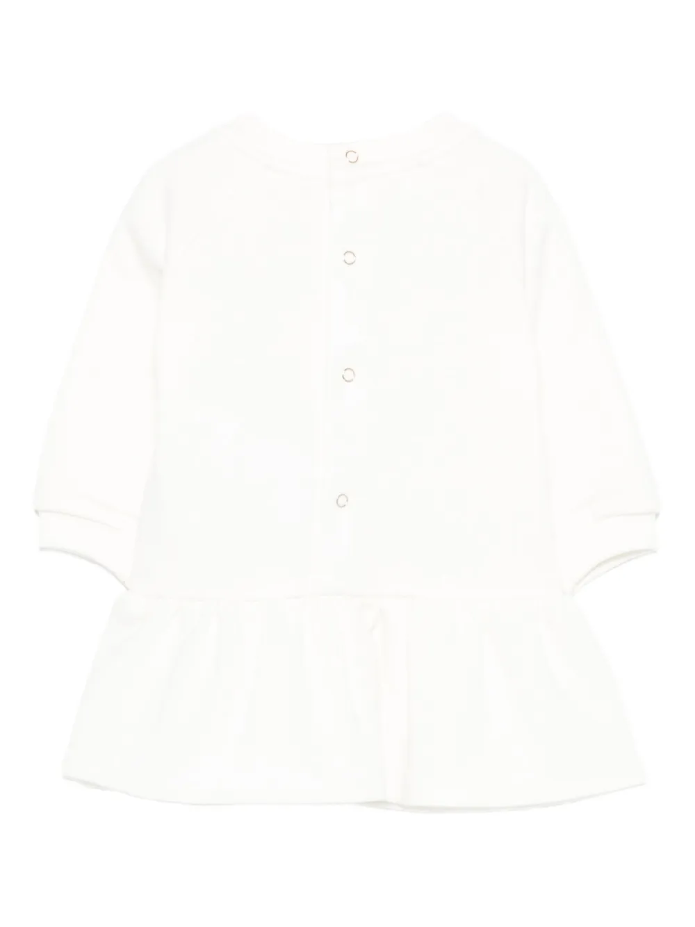 Elisabetta Franchi La Mia Bambina logo-embroidered dress - Wit
