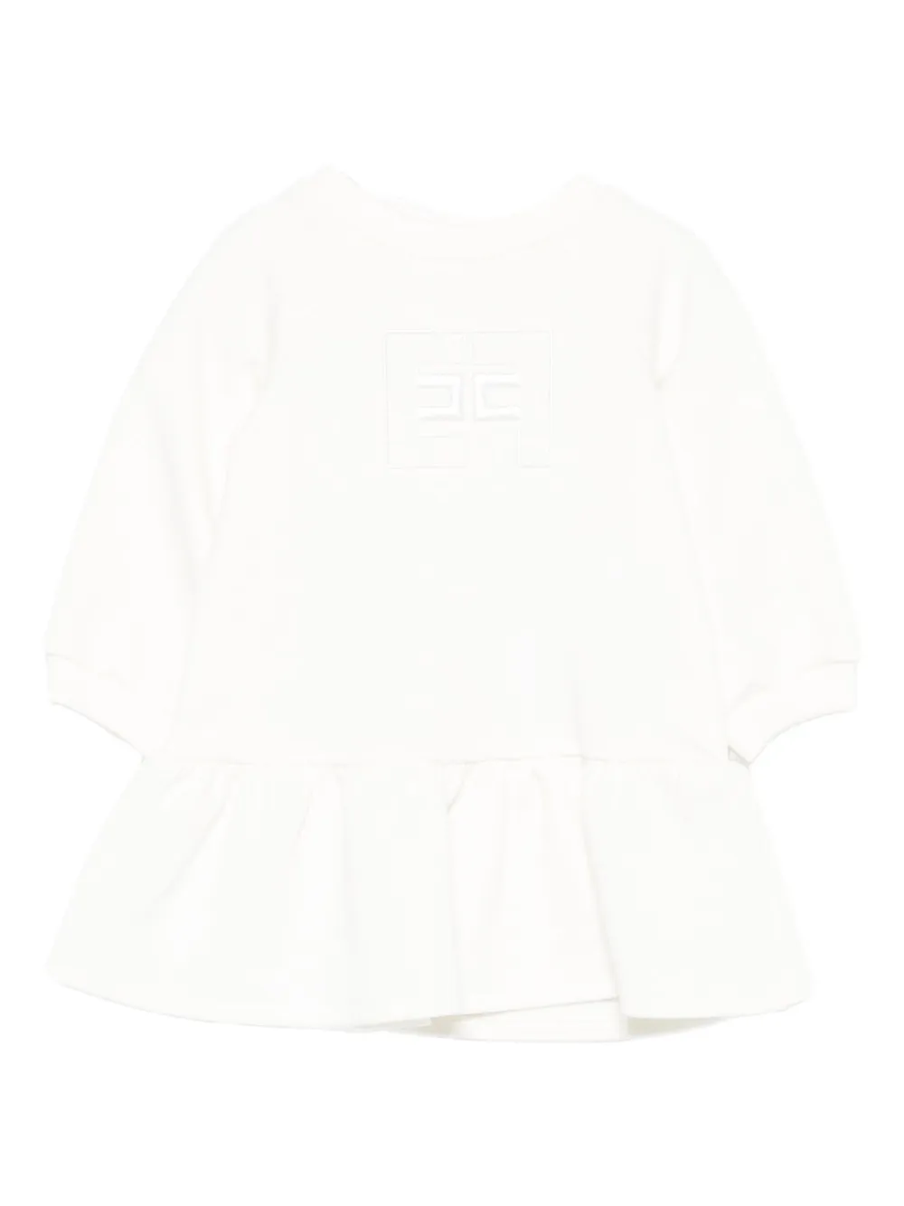 Elisabetta Franchi La Mia Bambina logo-embroidered dress Wit