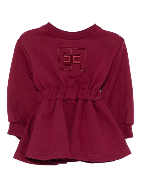 Elisabetta Franchi La Mia Bambina logo-embroidered dress