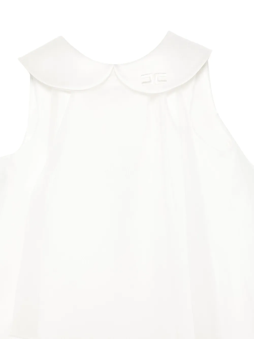 Elisabetta Franchi La Mia Bambina peter pan-collar cotton dress Wit