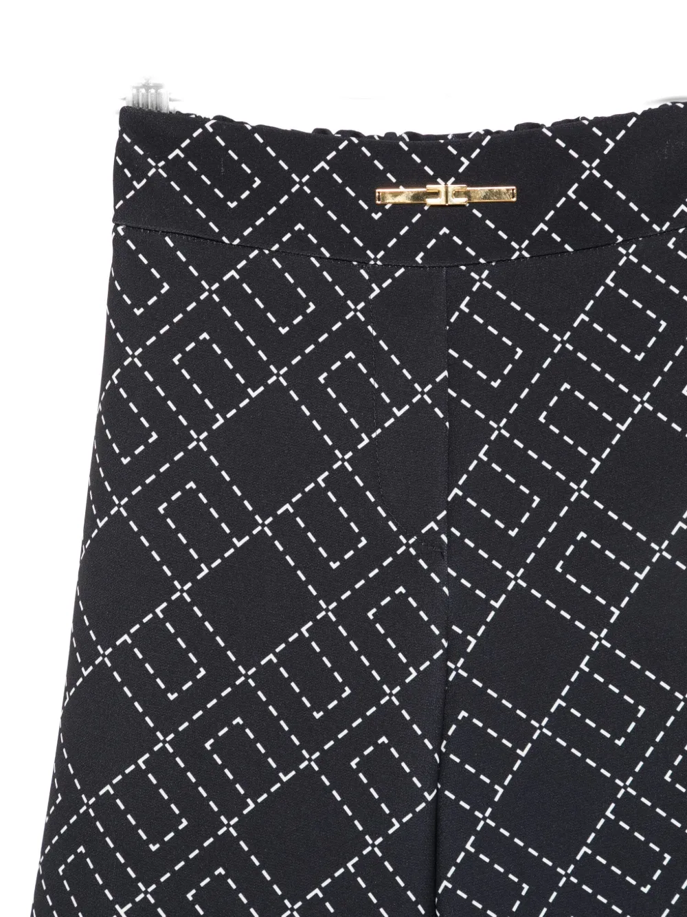Elisabetta Franchi La Mia Bambina geometric-pattern trousers Zwart