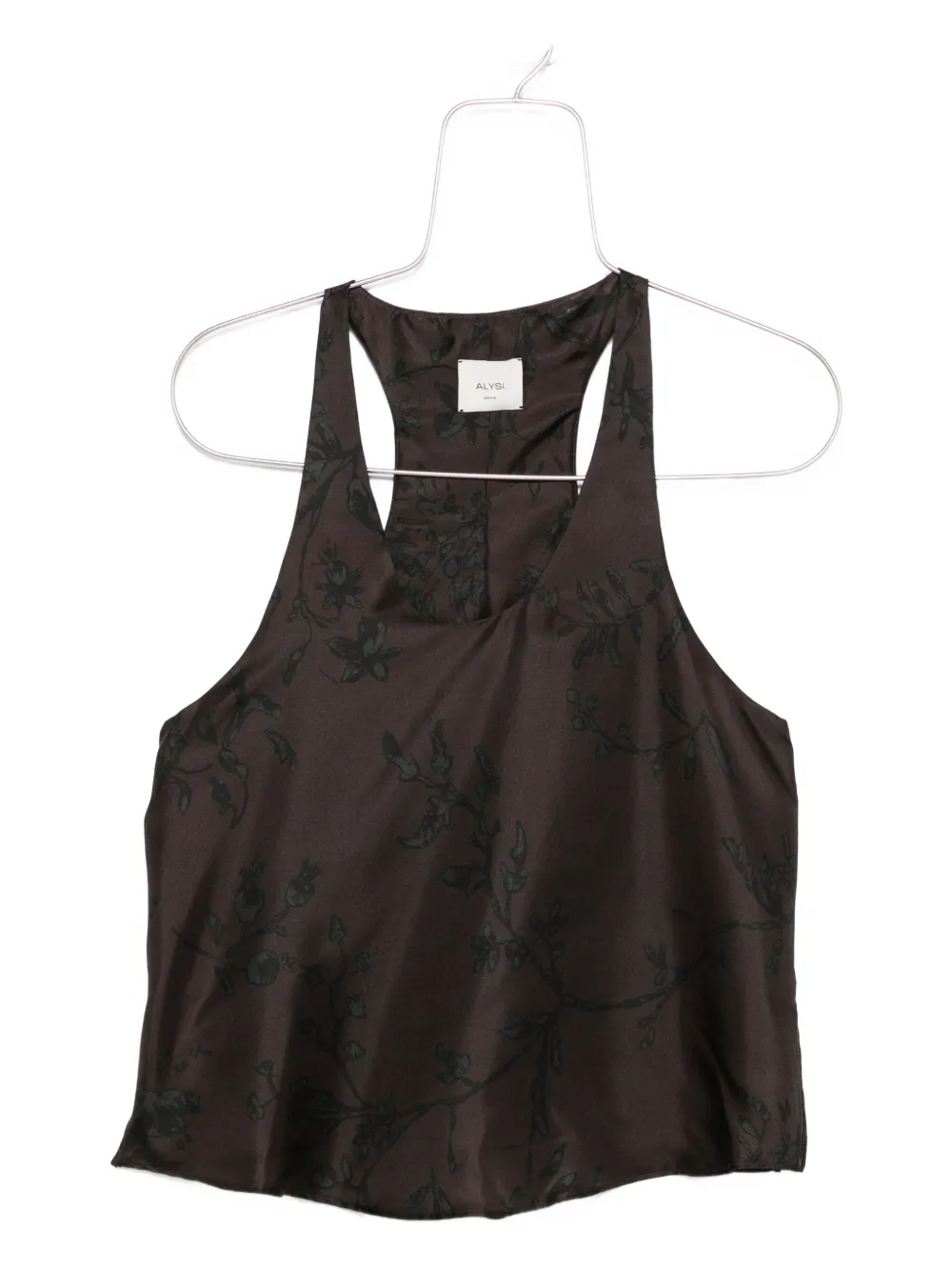 Alysi floral-jacquard top Bruin