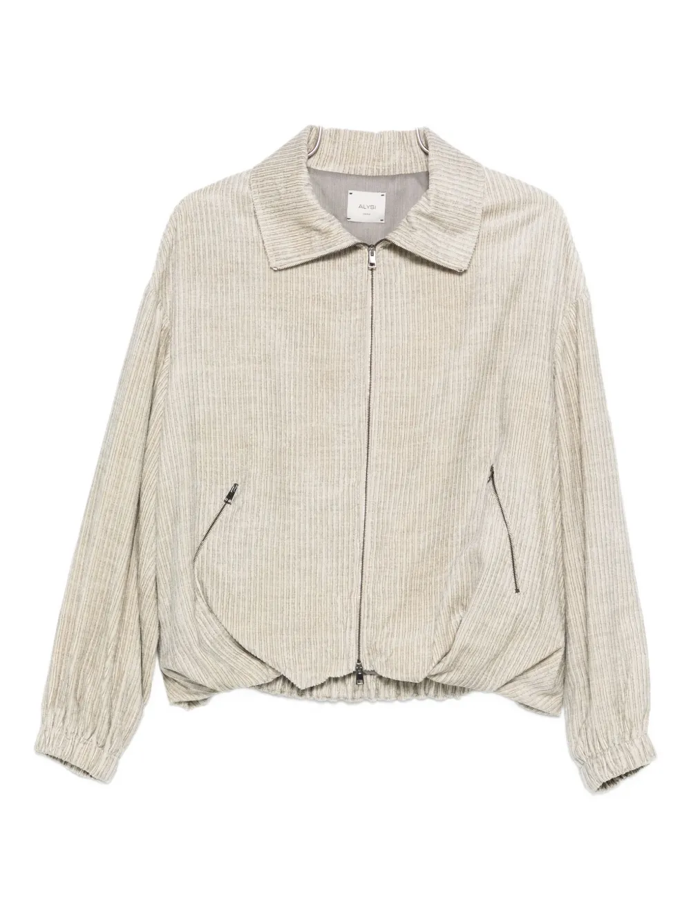 Alysi corduroy zip-front jacket Beige