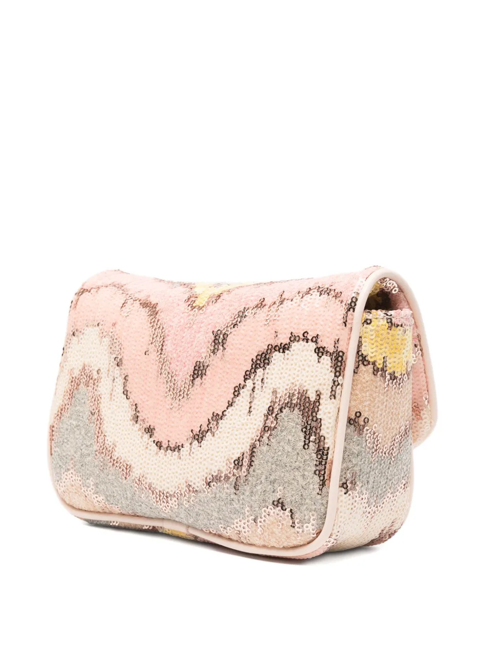 Missoni Kids sequin-embellished chain bag Beige