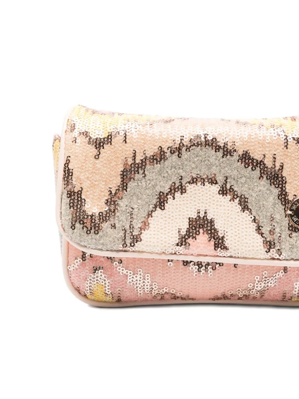 Missoni Kids sequin-embellished chain bag Beige