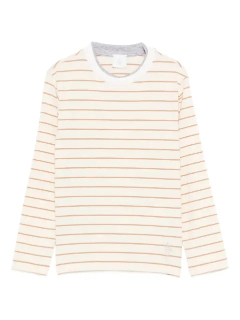 Eleventy Kids striped long-sleeve T-shirt