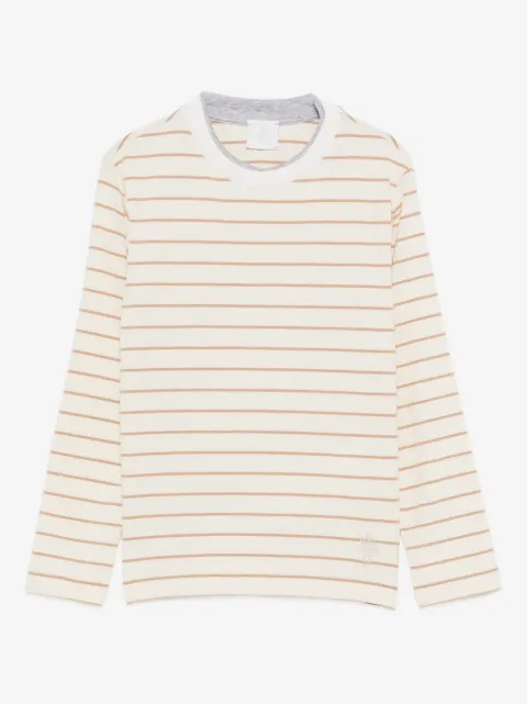 Eleventy Kids ストライプ ロングTシャツ