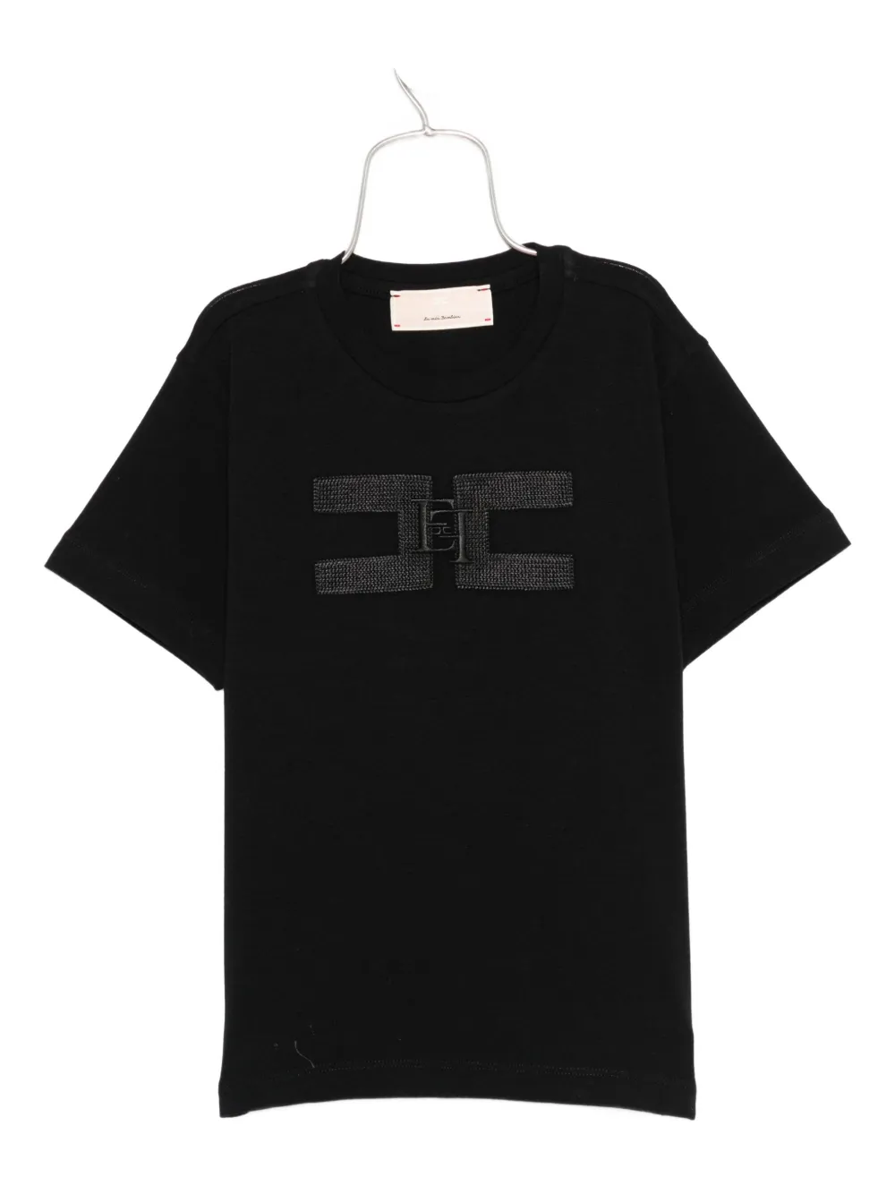 Elisabetta Franchi La Mia Bambina logo-embellished T-shirt Zwart