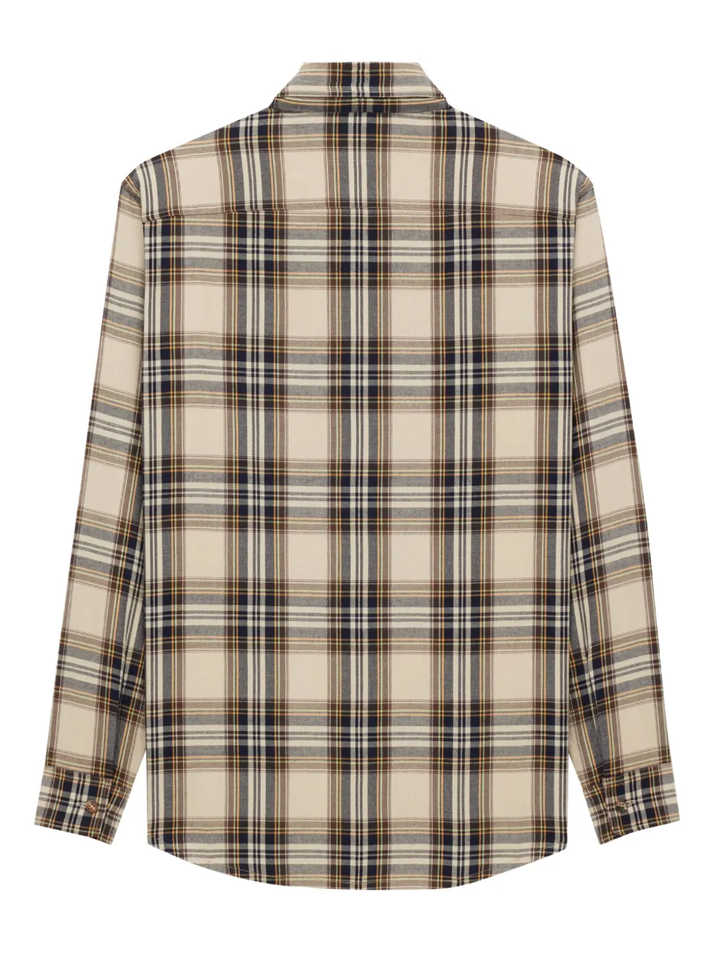Saint Laurent bow-tie checked shirt Beige
