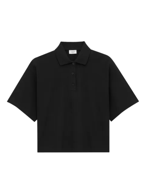 Saint Laurent cassandre-embroidered polo shirt
