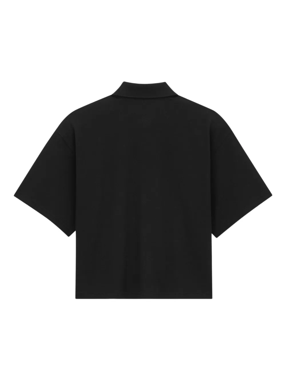 Saint Laurent cassandre-embroidered polo shirt Zwart