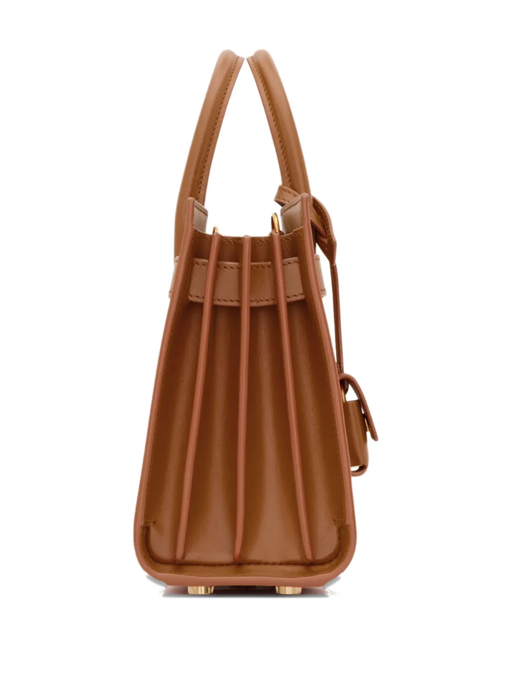 Saint Laurent Sac de Jour nano leather padlock tote bag Bruin